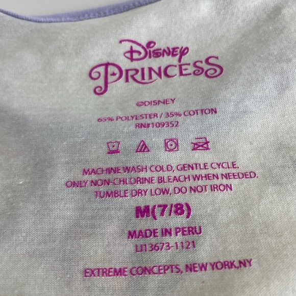 Disney Princess Moana Ariel Cinderella Rapunzel Child T-Shirt - Picture 7 of 7